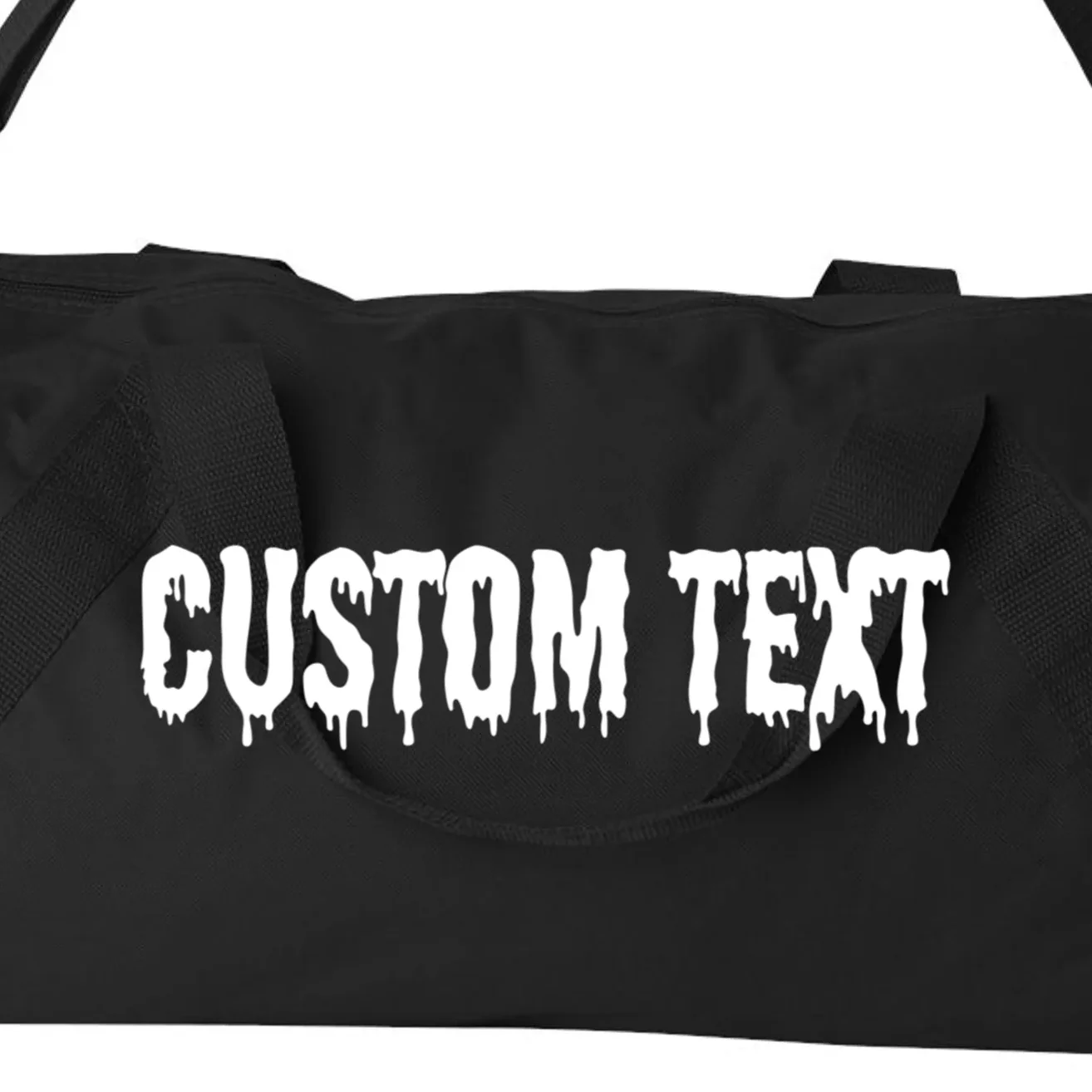 Personalized Custom Text – Stylish Font - Make your own Duffel Bag - Front - Close-up