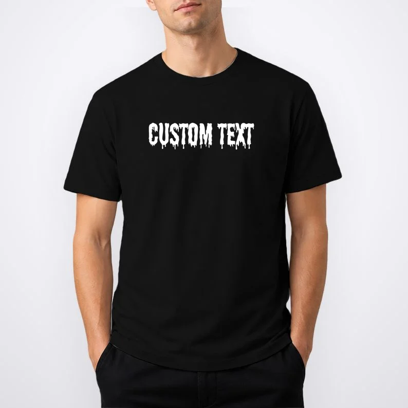 Personalized Custom Text – Stylish Font - Make your own Men's T-Shirt - Front 1