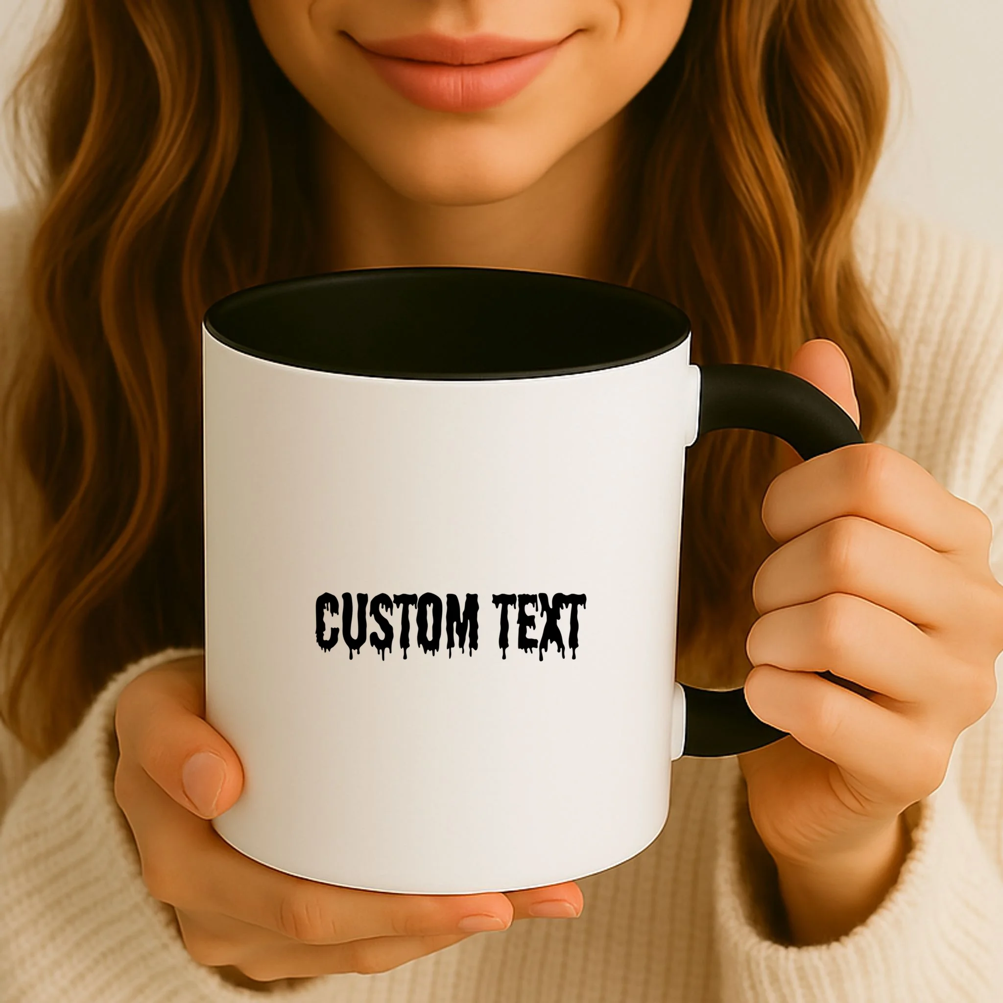 Personalized Custom Text – Stylish Font - Make your own Mug - Front 2