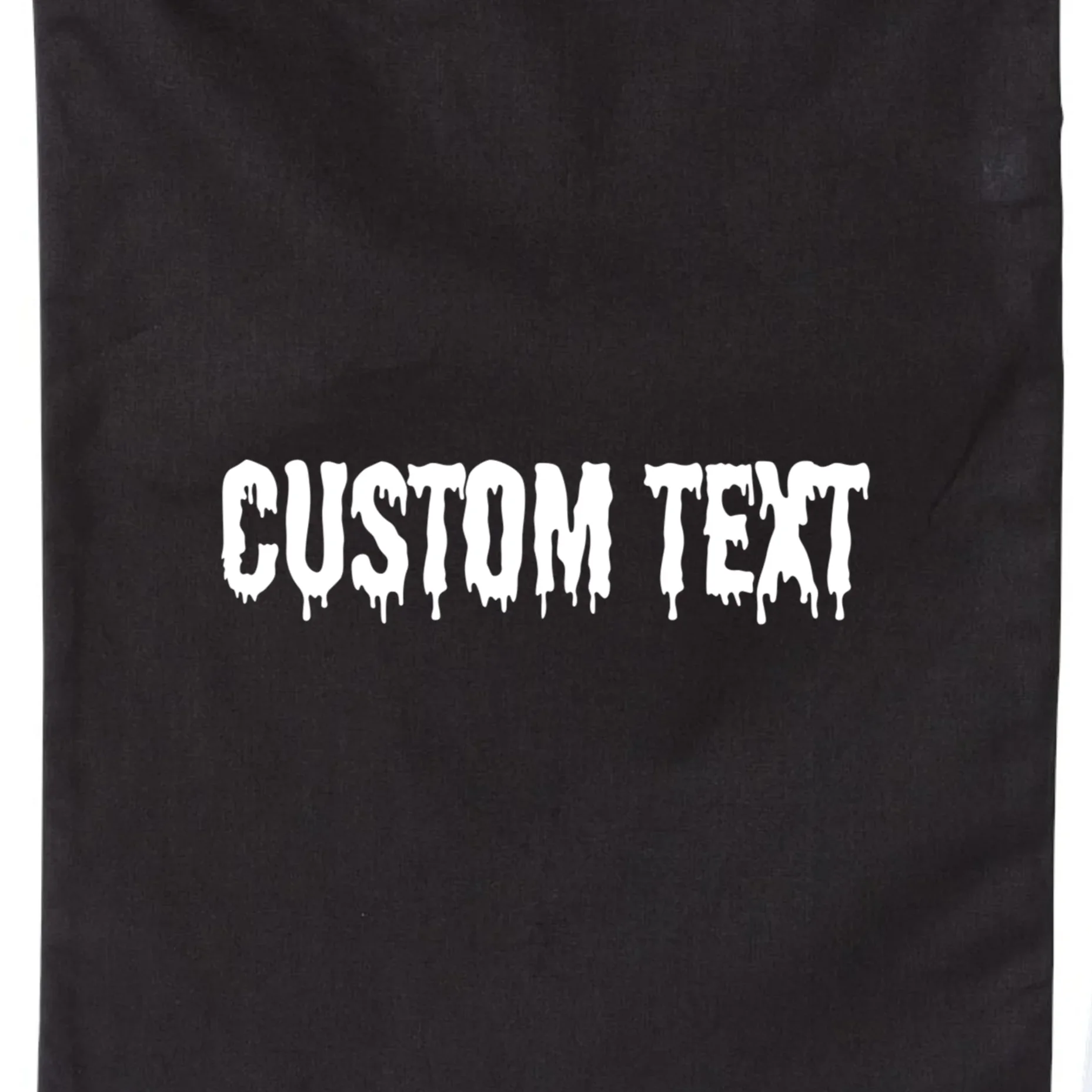 Personalized Custom Text – Stylish Font - Make your own Drawstring Bag - Front - Close-up