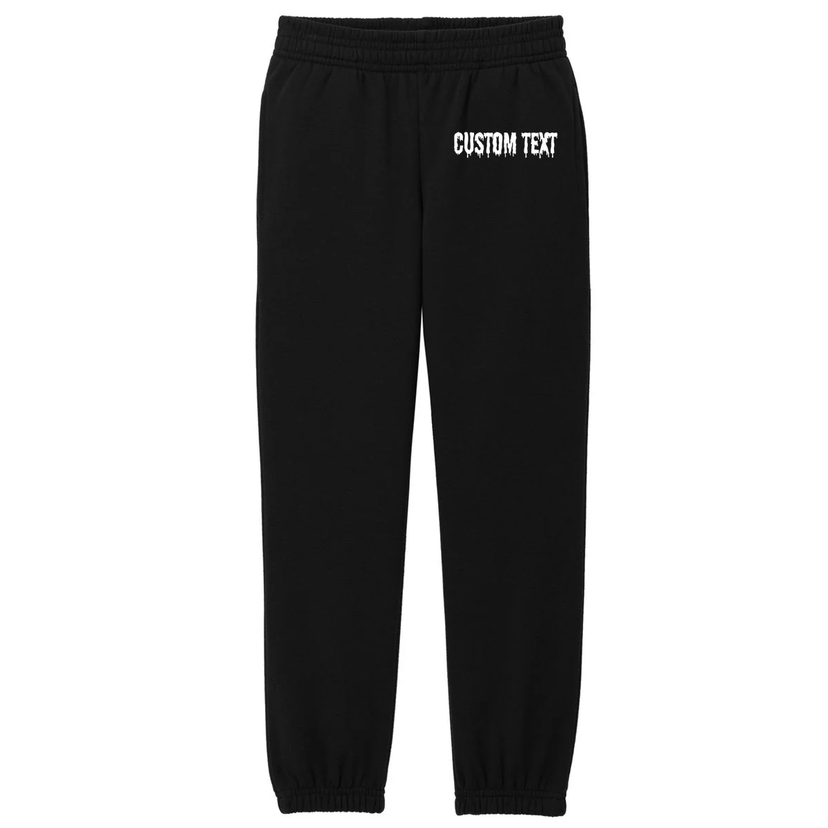 Personalized Custom Text – Stylish Font - Make your own Kids Fleece Sweatpants - Front