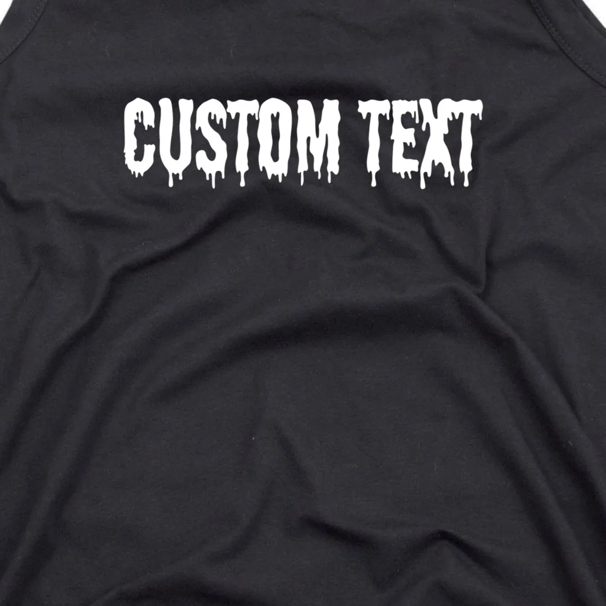 Personalized Custom Text – Stylish Font - Make your own Men's Tank Top - Front - Close-up