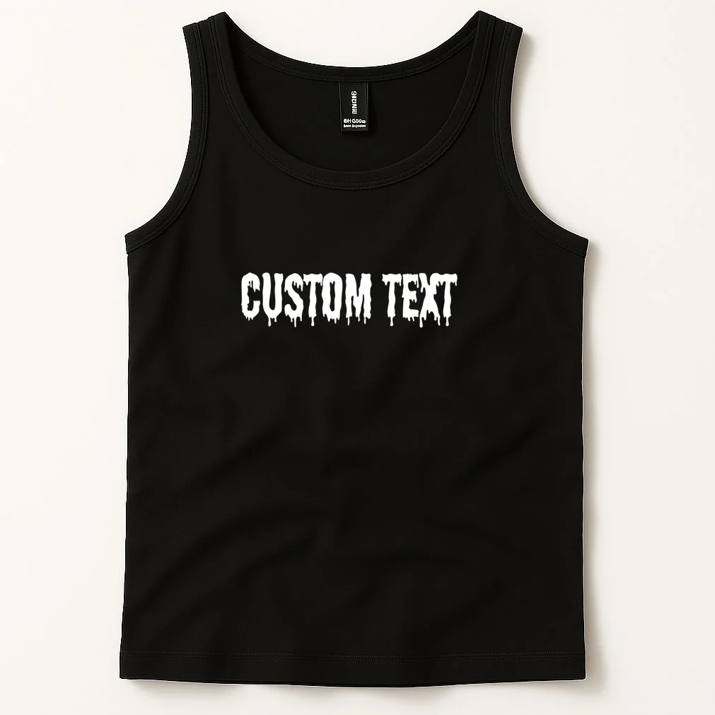Personalized Custom Text – Stylish Font - Make your own Men's Tank Top - Front 1