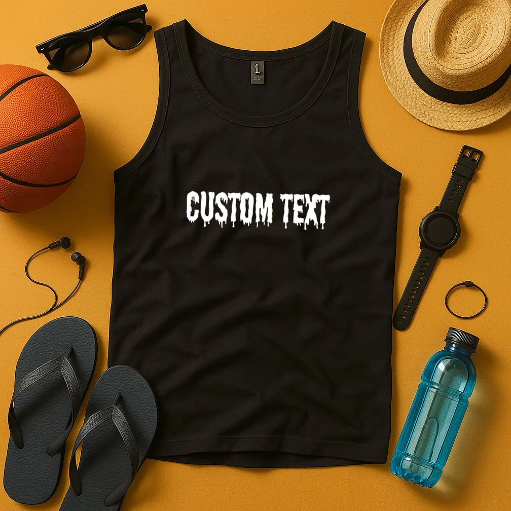 Personalized Custom Text – Stylish Font - Make your own Men's Tank Top - Front 3