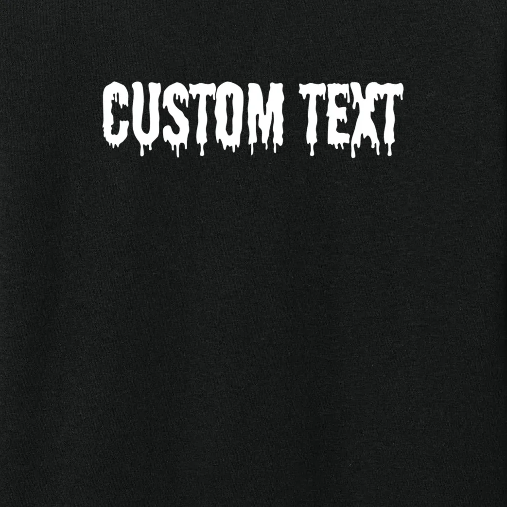 Personalized Custom Text – Stylish Font - Make your own Kids Long Sleeve Pajamas - Front - Close-up