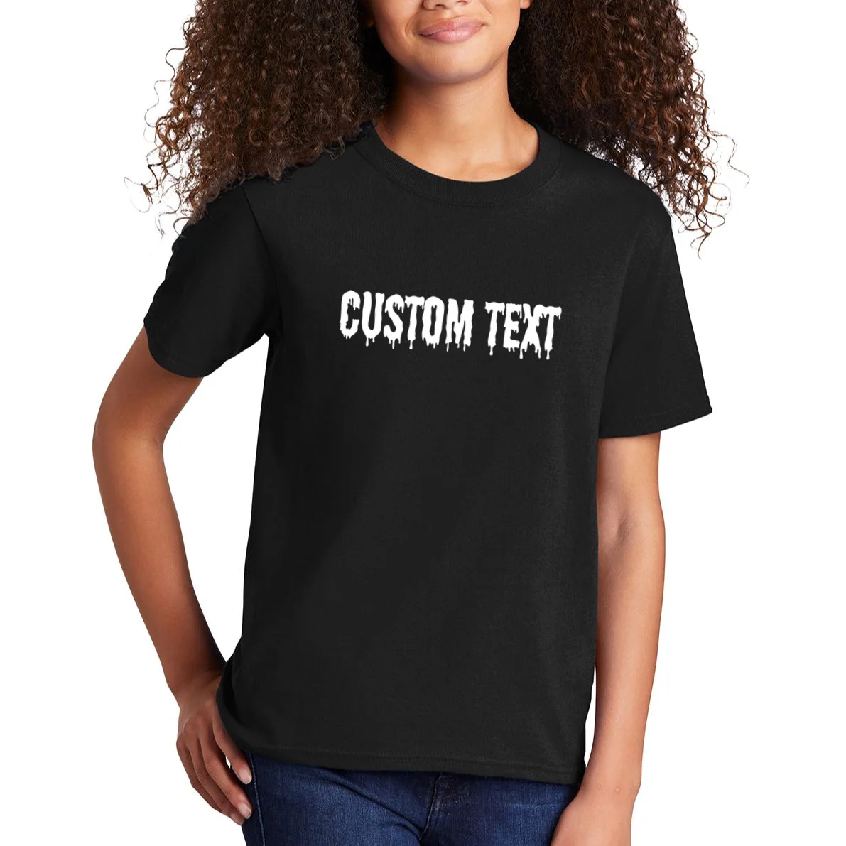Personalized Custom Text – Stylish Font - Make your own Kids T-Shirt - Front 1
