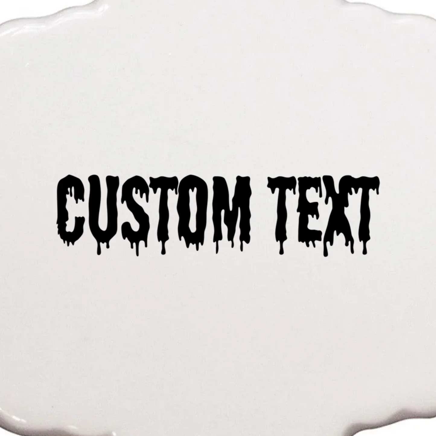 Personalized Custom Text – Stylish Font - Make your own Ornament - Front - Close-up