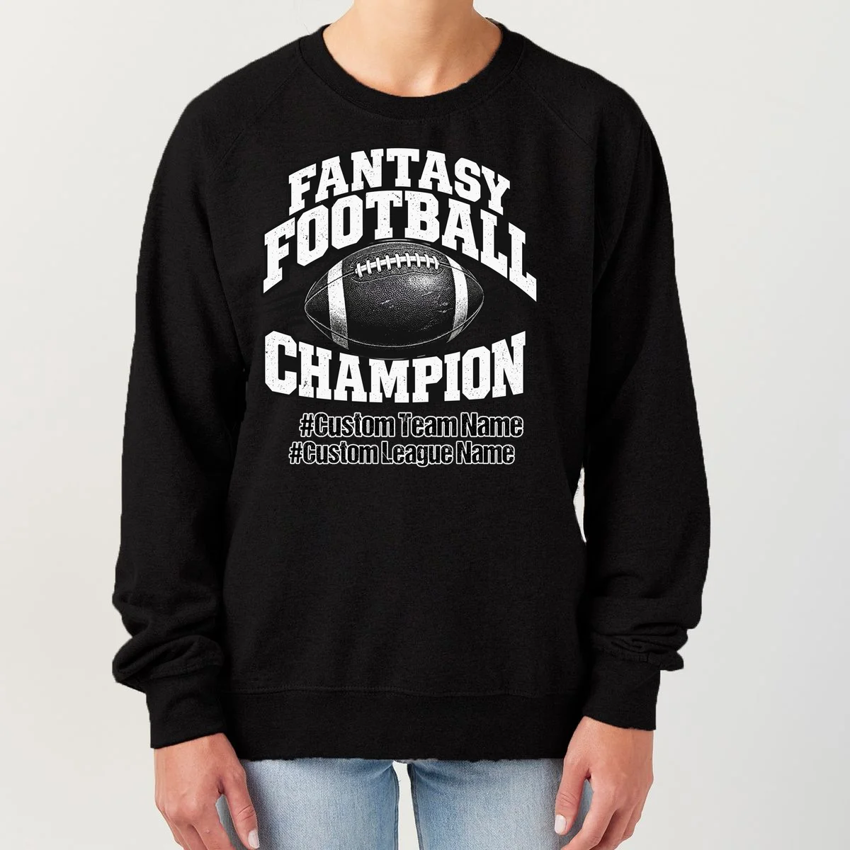 Personalized Fantasy Football – Custom Team & League Name Champion Women's Sweatshirt - Front