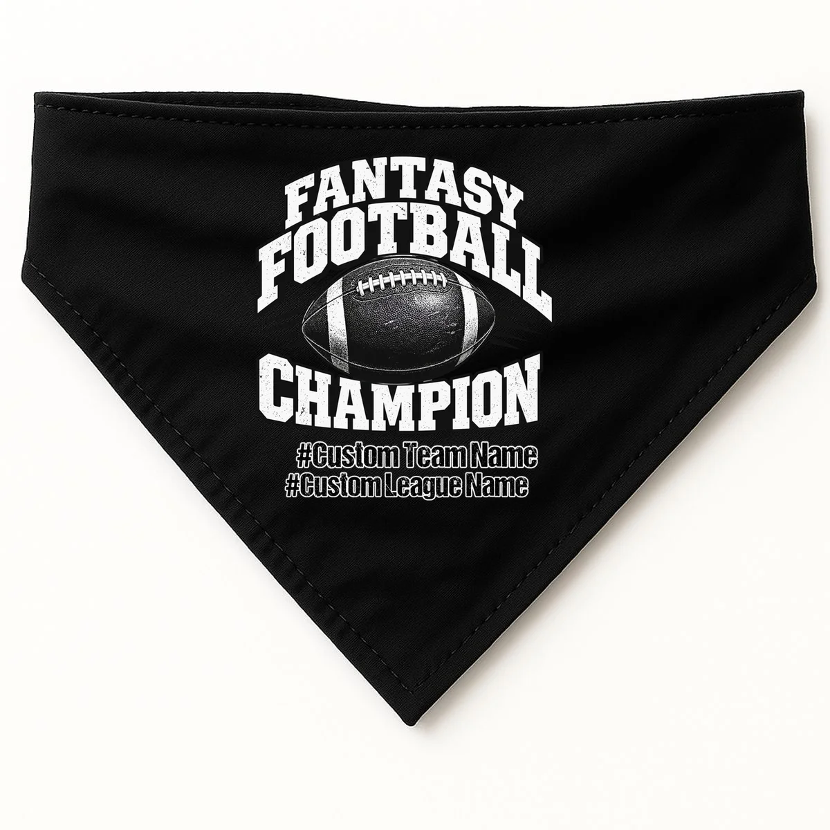 Personalized Fantasy Football – Custom Team & League Name Champion Dog Bandana - Front