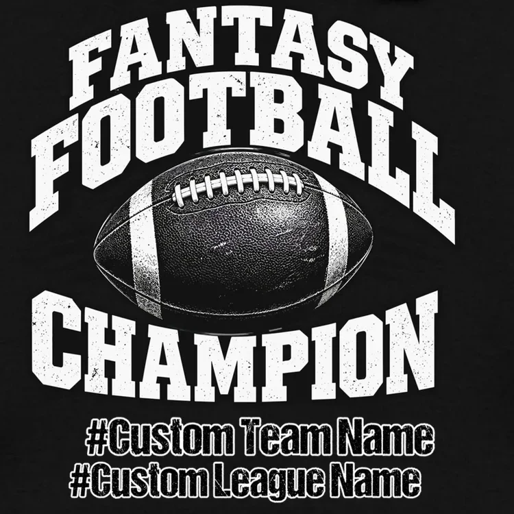 Personalized Fantasy Football – Custom Team & League Name Champion Men's Hoodie - Front - Close-up