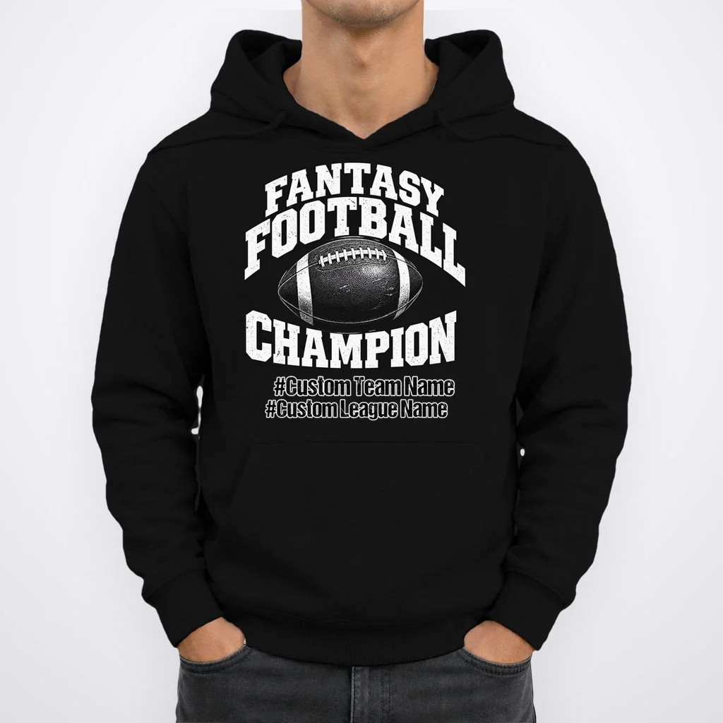 Personalized Fantasy Football – Custom Team & League Name Champion Men's Hoodie - Front 1