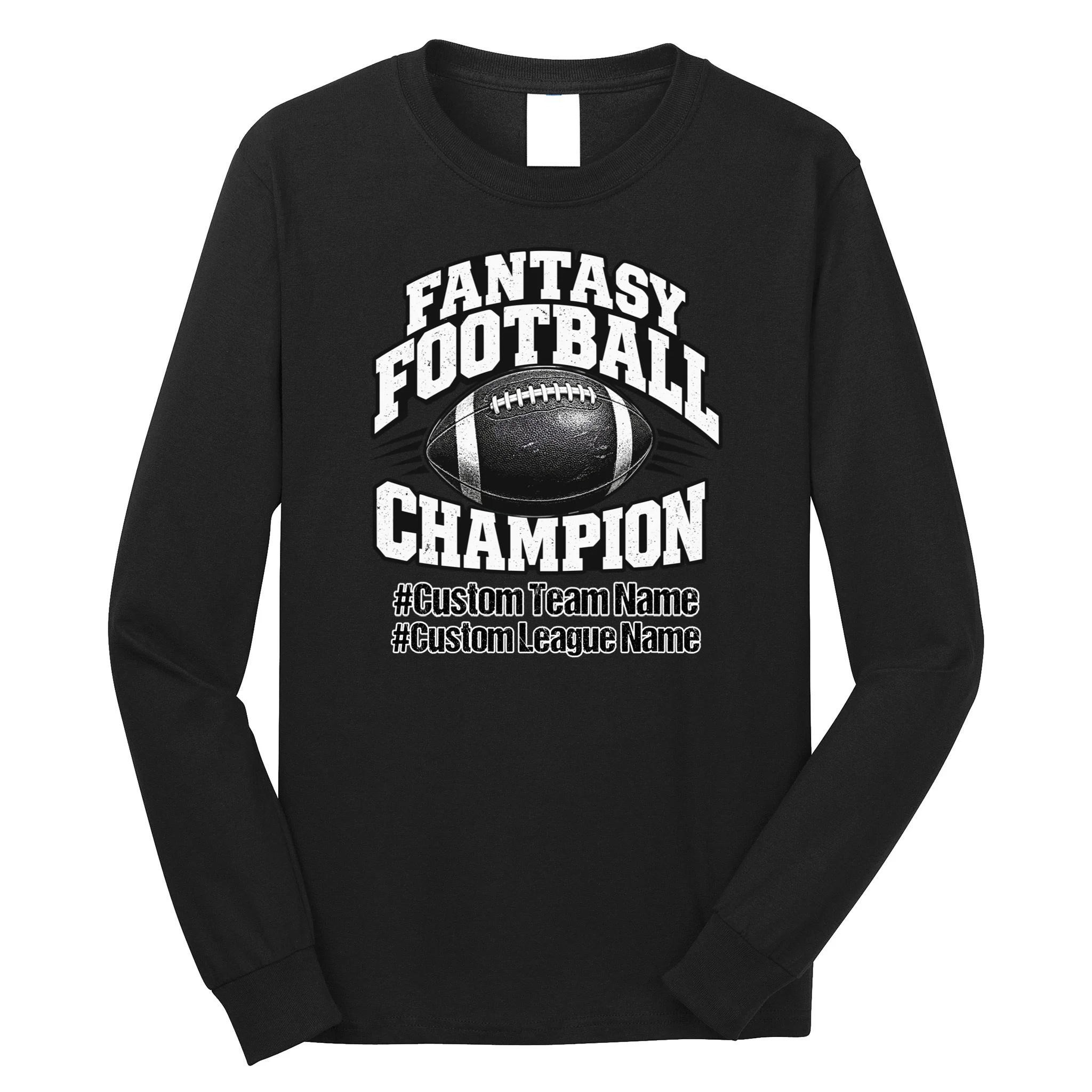 Personalized Fantasy Football – Custom Team & League Name Champion Men's Long Sleeve Shirt Front