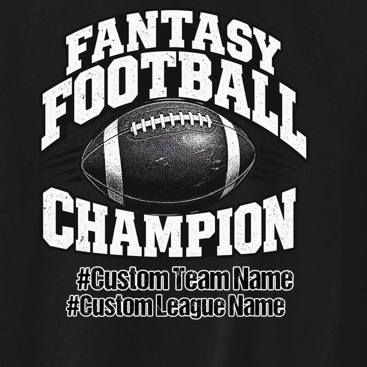 Personalized Fantasy Football – Custom Team & League Name Champion Men's Sweatshirt - Front - Close-up