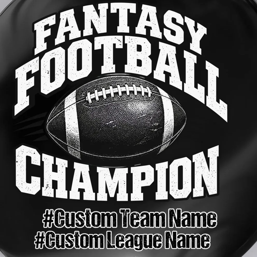 Personalized Fantasy Football – Custom Team & League Name Champion Button - Front - Close-up