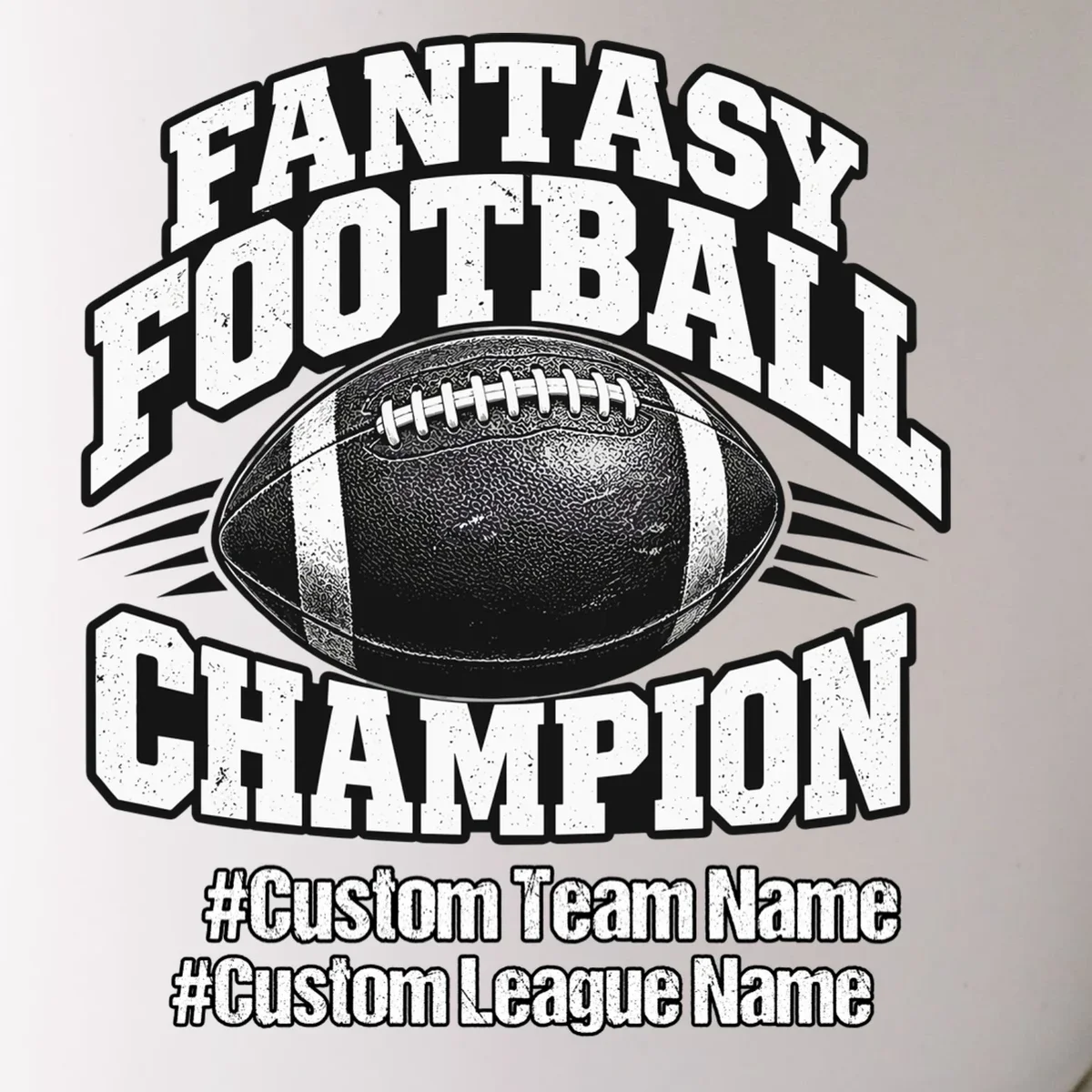 Personalized Fantasy Football – Custom Team & League Name Champion Mug - Front - Close-up