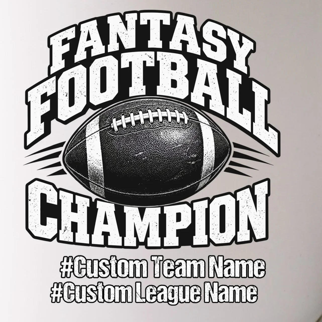 Personalized Fantasy Football – Custom Team & League Name Champion Mug - Front - Close-up