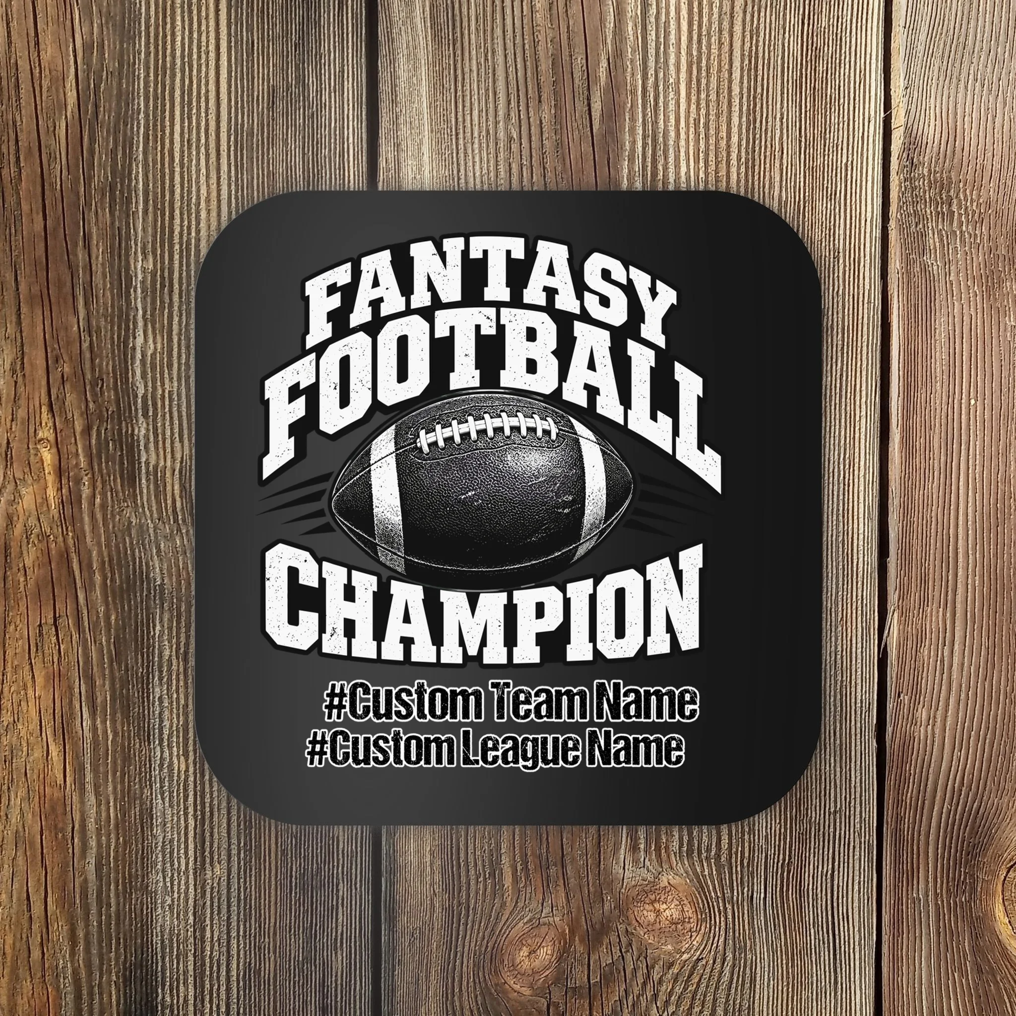 Personalized Fantasy Football – Custom Team & League Name Champion Coaster - Front