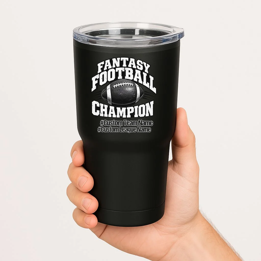 Personalized Fantasy Football – Custom Team & League Name Champion 20oz Tumbler - Front 1
