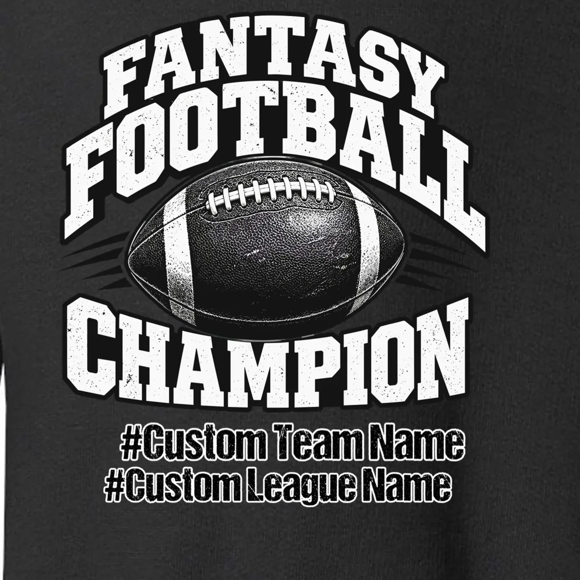Personalized Fantasy Football – Custom Team & League Name Champion Toddler Sweatshirt - Front - Close-up