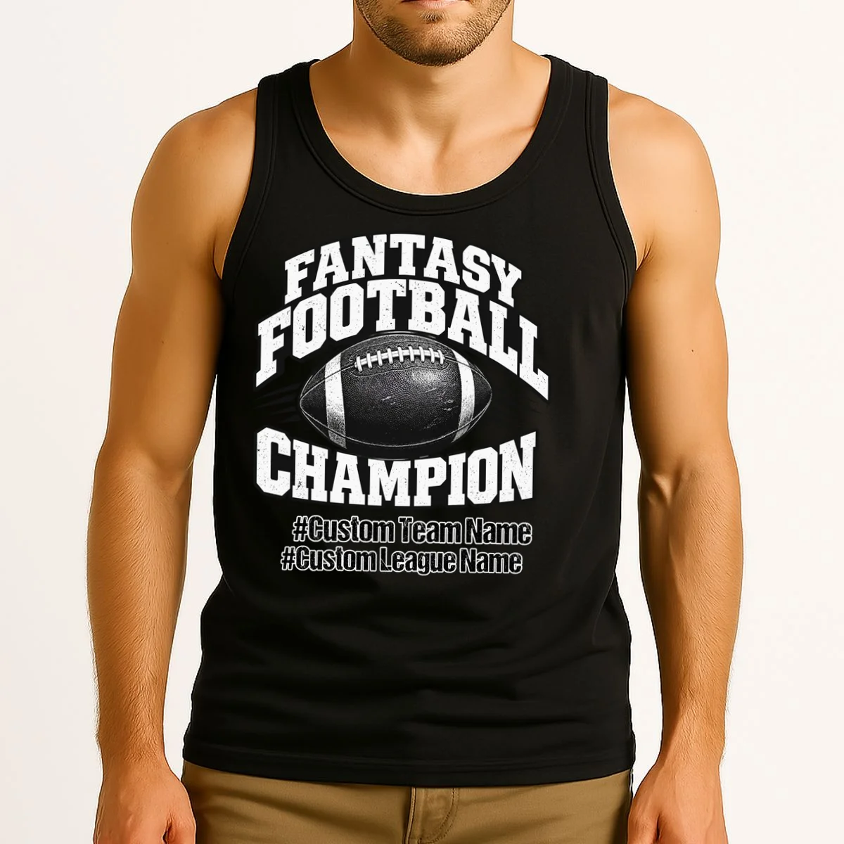 Personalized Fantasy Football – Custom Team & League Name Champion Men's Tank Top - Front 2