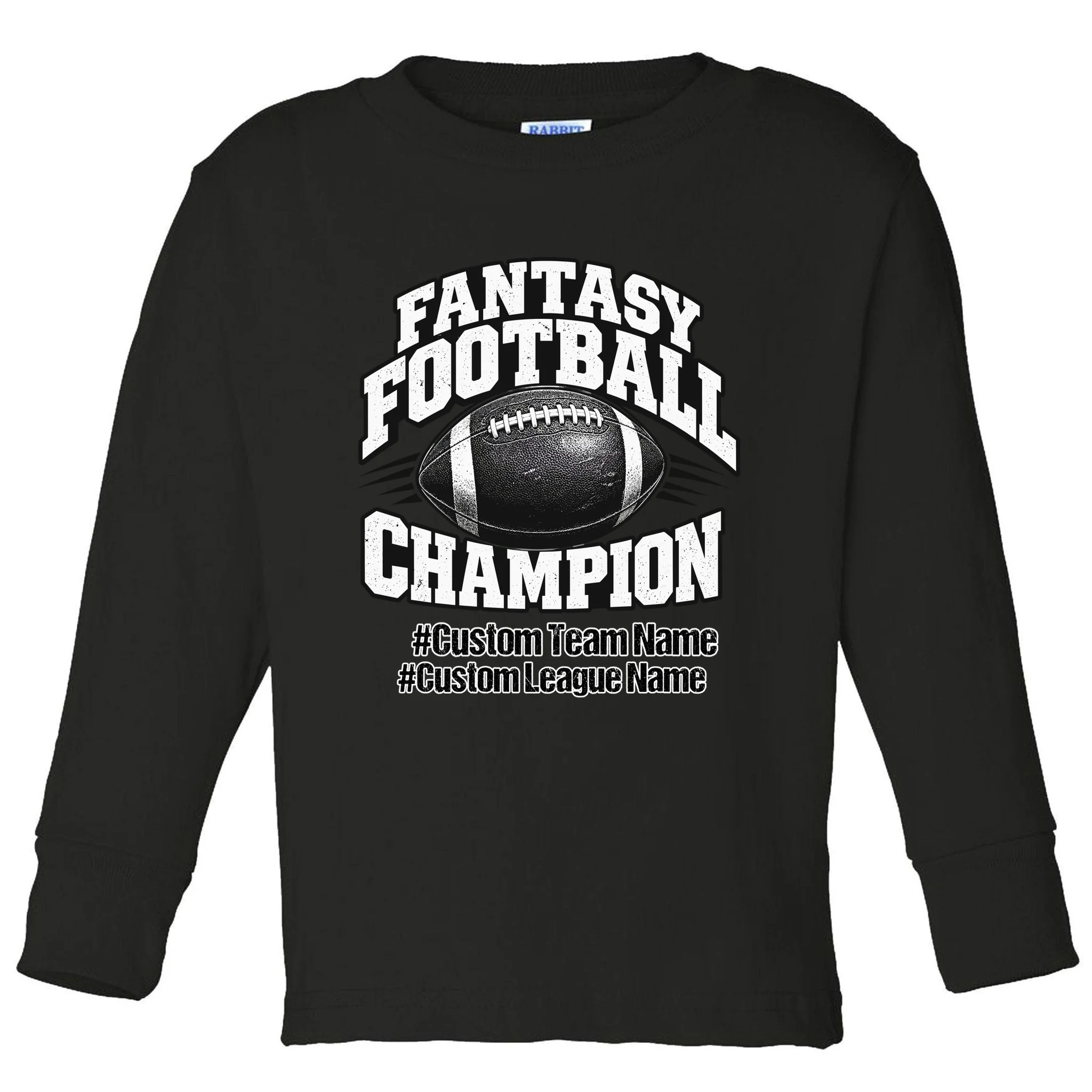 Personalized Fantasy Football – Custom Team & League Name Champion Toddler Long Sleeve Shirt - Front