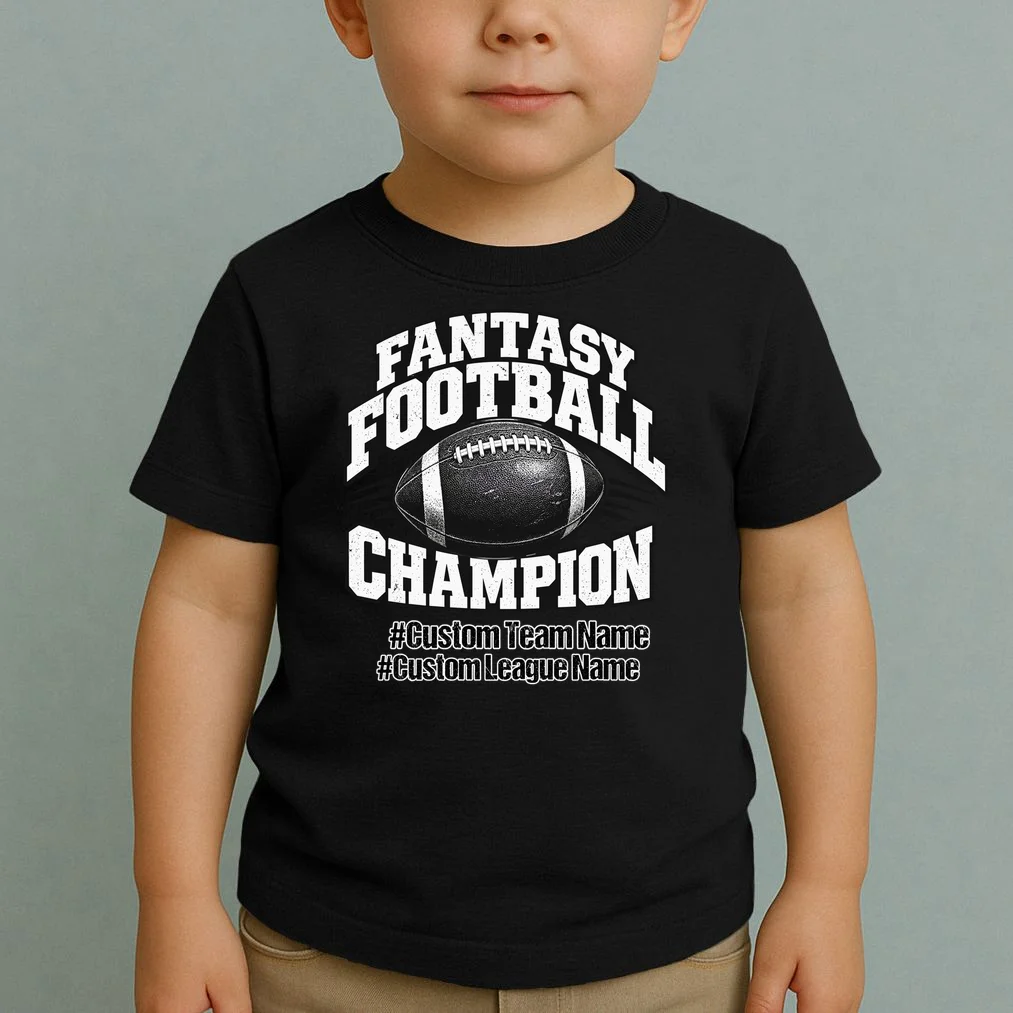 Personalized Fantasy Football – Custom Team & League Name Champion Toddler T-Shirt - Front 1