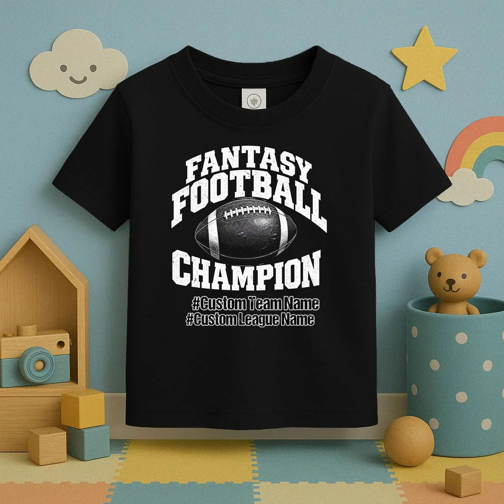 Personalized Fantasy Football – Custom Team & League Name Champion Toddler T-Shirt - Front 2