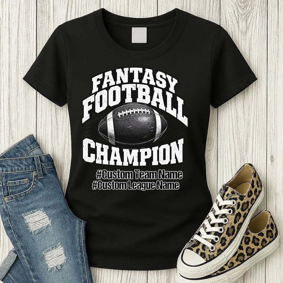 Personalized Fantasy Football – Custom Team & League Name Champion Women's T-Shirt - Front 2