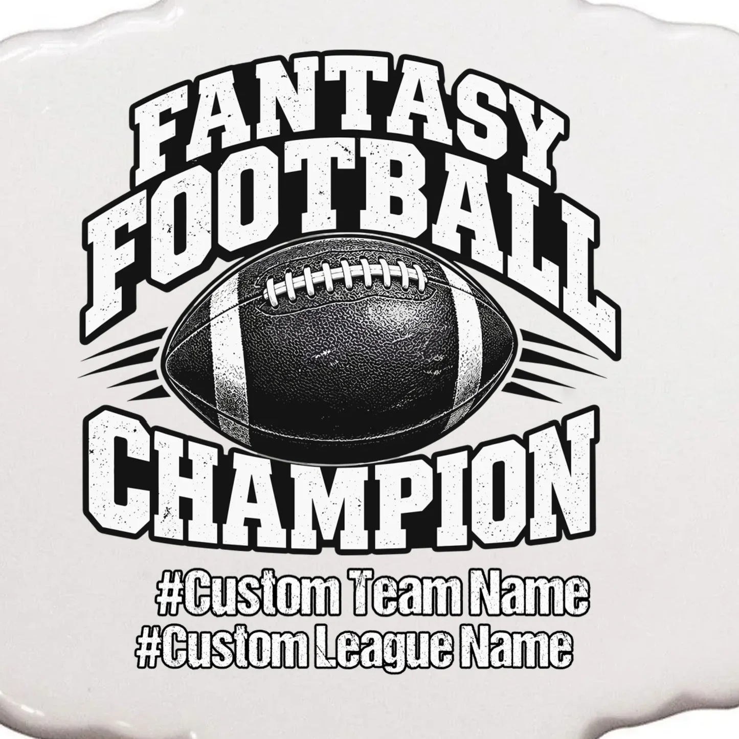 Personalized Fantasy Football – Custom Team & League Name Champion Ornament - Front - Close-up