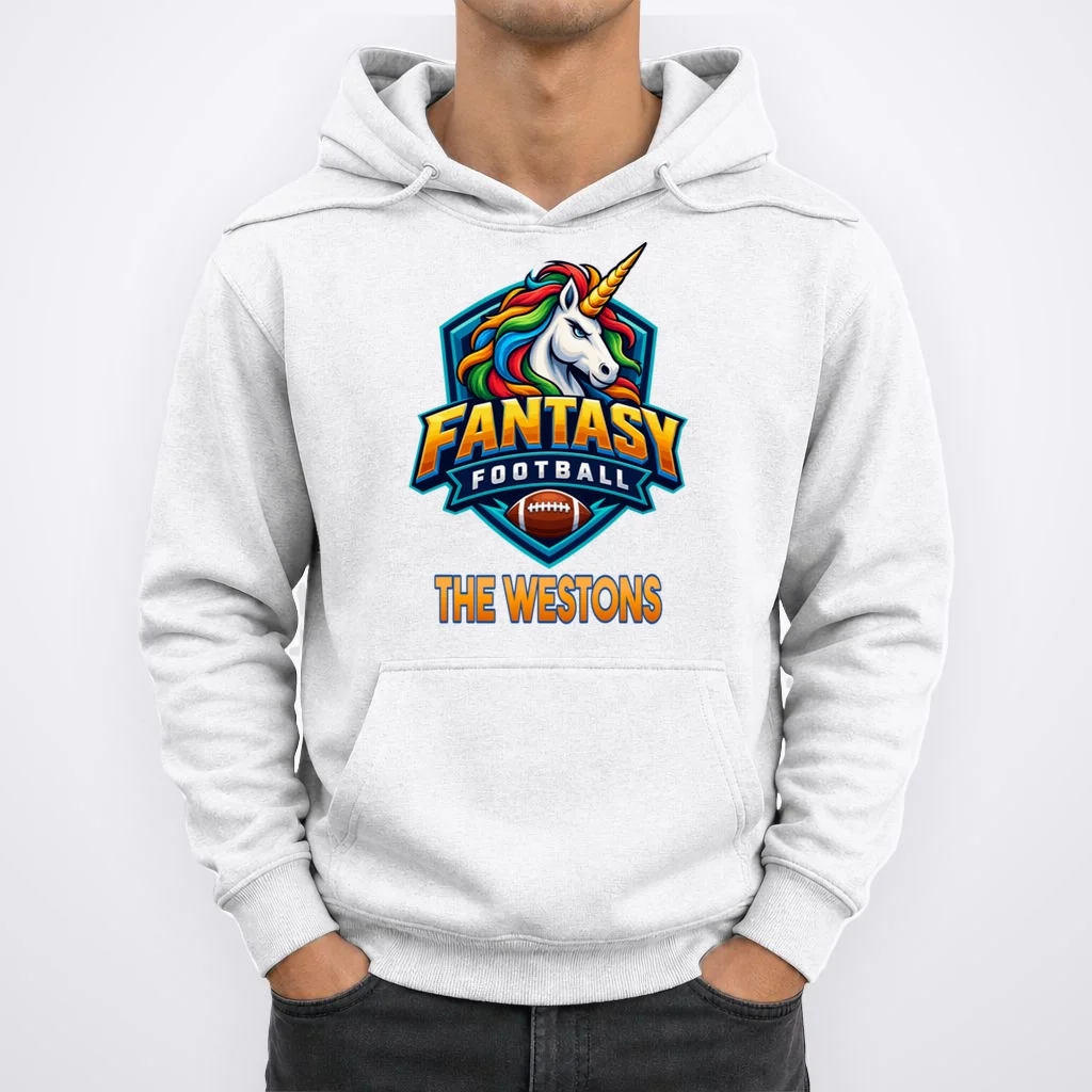 Personalized Fantasy Football Design – Custom Team Name & Fantasy League Graphic Men's Hoodie - Front 1