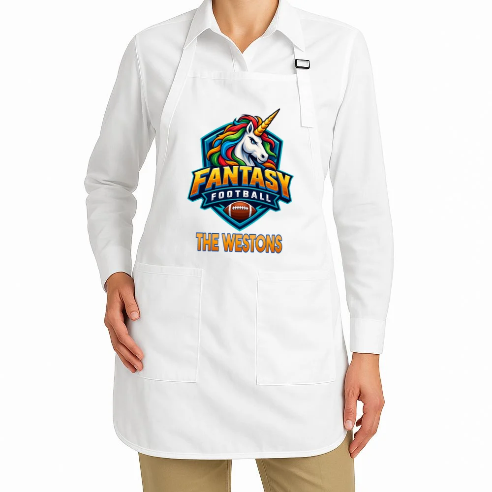 Personalized Fantasy Football Design – Custom Team Name & Fantasy League Graphic Apron - Front 1