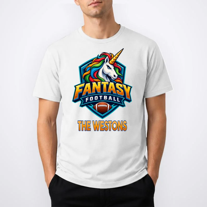 Personalized Fantasy Football Design – Custom Team Name & Fantasy League Graphic Men's T-Shirt - Front 1