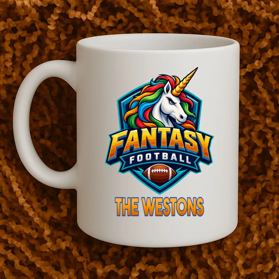 Personalized Fantasy Football Design – Custom Team Name & Fantasy League Graphic Mug - Front 1