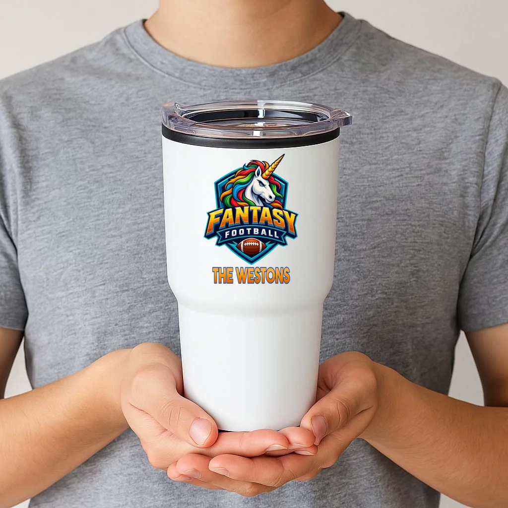 Personalized Fantasy Football Design – Custom Team Name & Fantasy League Graphic 20oz Tumbler - Front 1