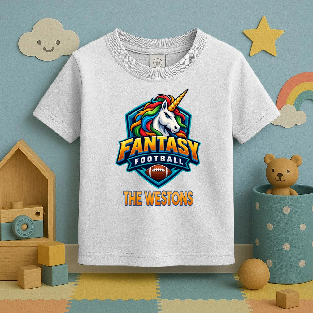 Personalized Fantasy Football Design – Custom Team Name & Fantasy League Graphic Toddler T-Shirt - Front 2