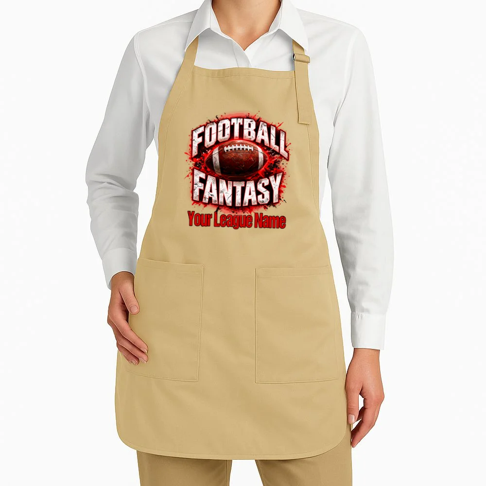 Personalized Fantasy Football Design – Custom League Name & Football Graphic Apron - Front 1