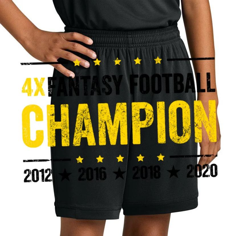 Personalized Fantasy Football Champion Custom Year Kids Shorts - Front 1