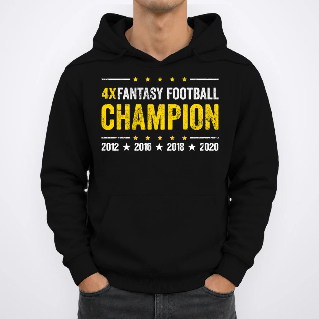 Personalized Fantasy Football Champion Custom Year Hoodie - Front 1