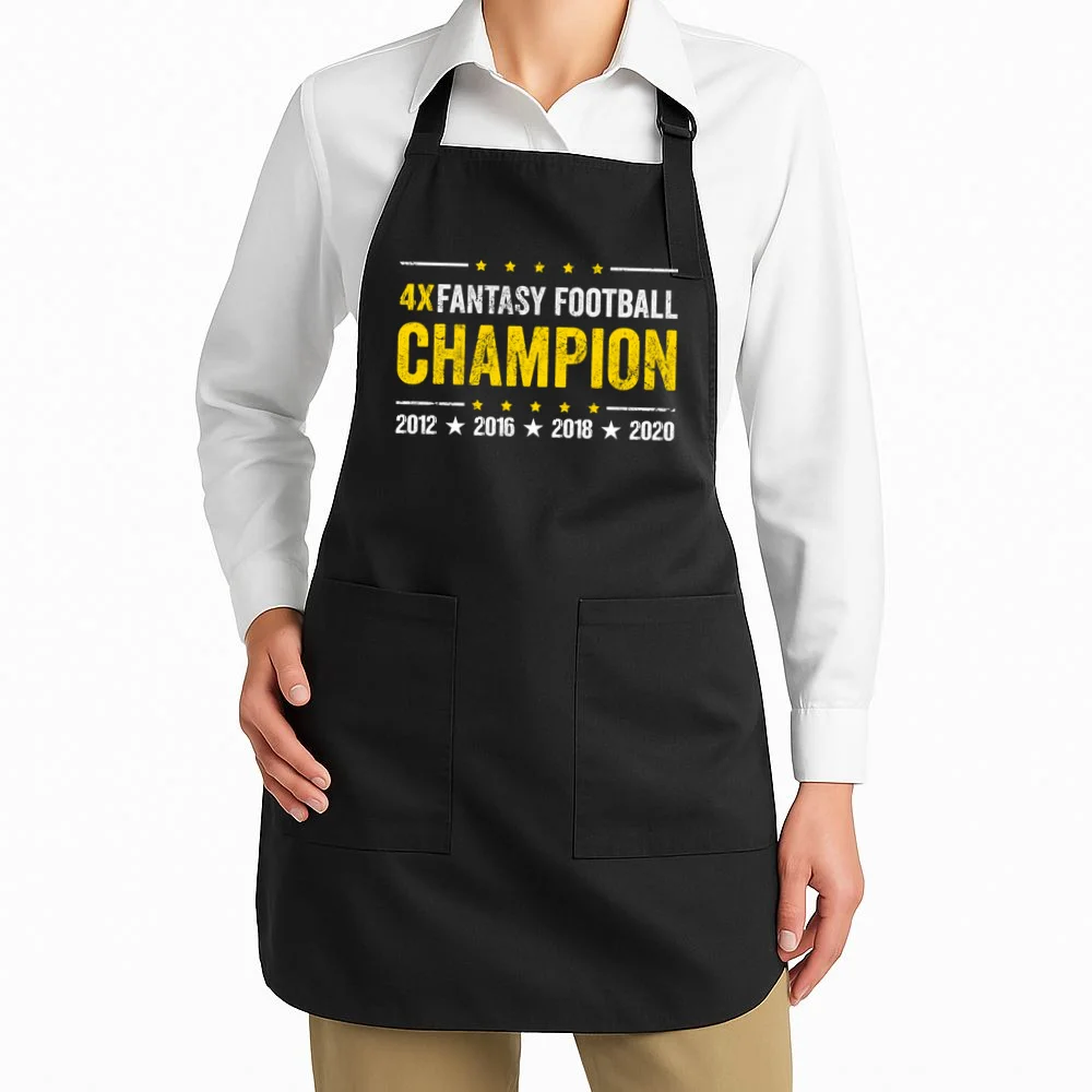 Personalized Fantasy Football Champion Custom Year Apron - Front 1