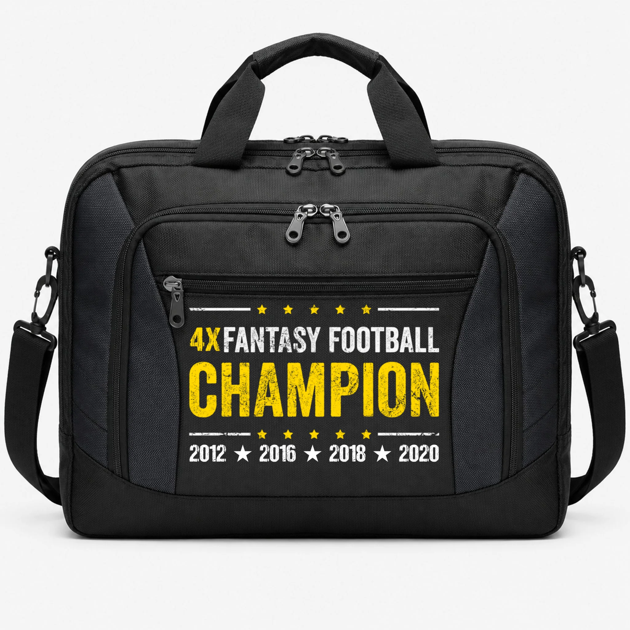 Personalized Fantasy Football Champion Custom Year Briefcase - Front