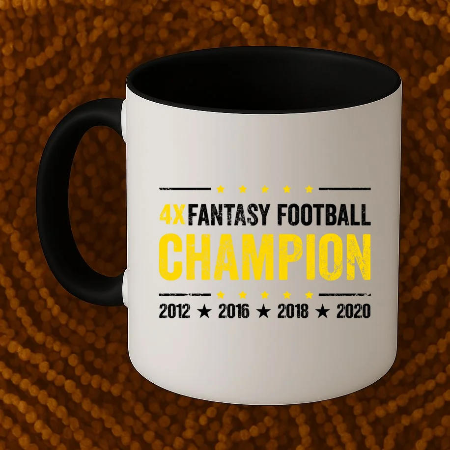 Personalized Fantasy Football Champion Custom Year Coffee Mug - Front 1