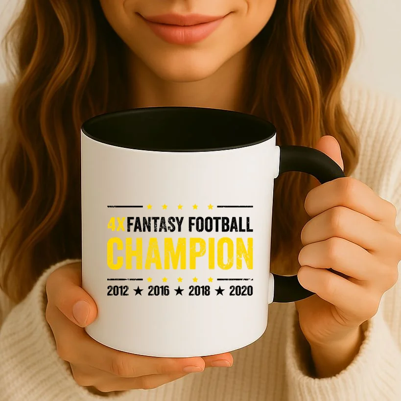 Personalized Fantasy Football Champion Custom Year Coffee Mug - Front 2