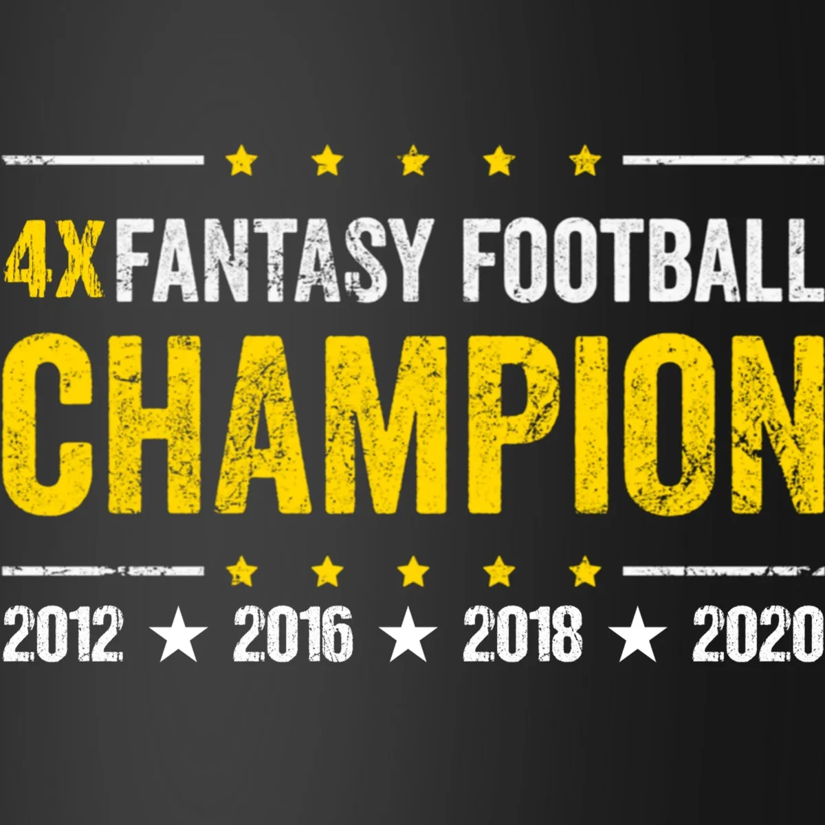 Personalized Fantasy Football Champion Custom Year Coaster - Front - Close-up