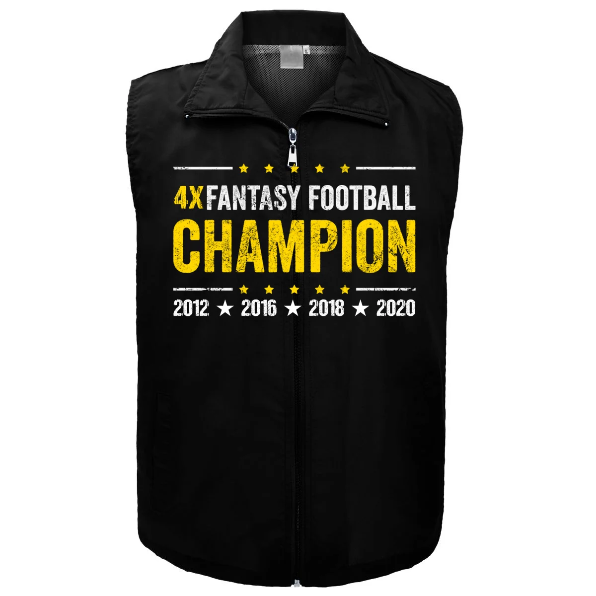 Personalized Fantasy Football Champion Custom Year Men's Vest - Front