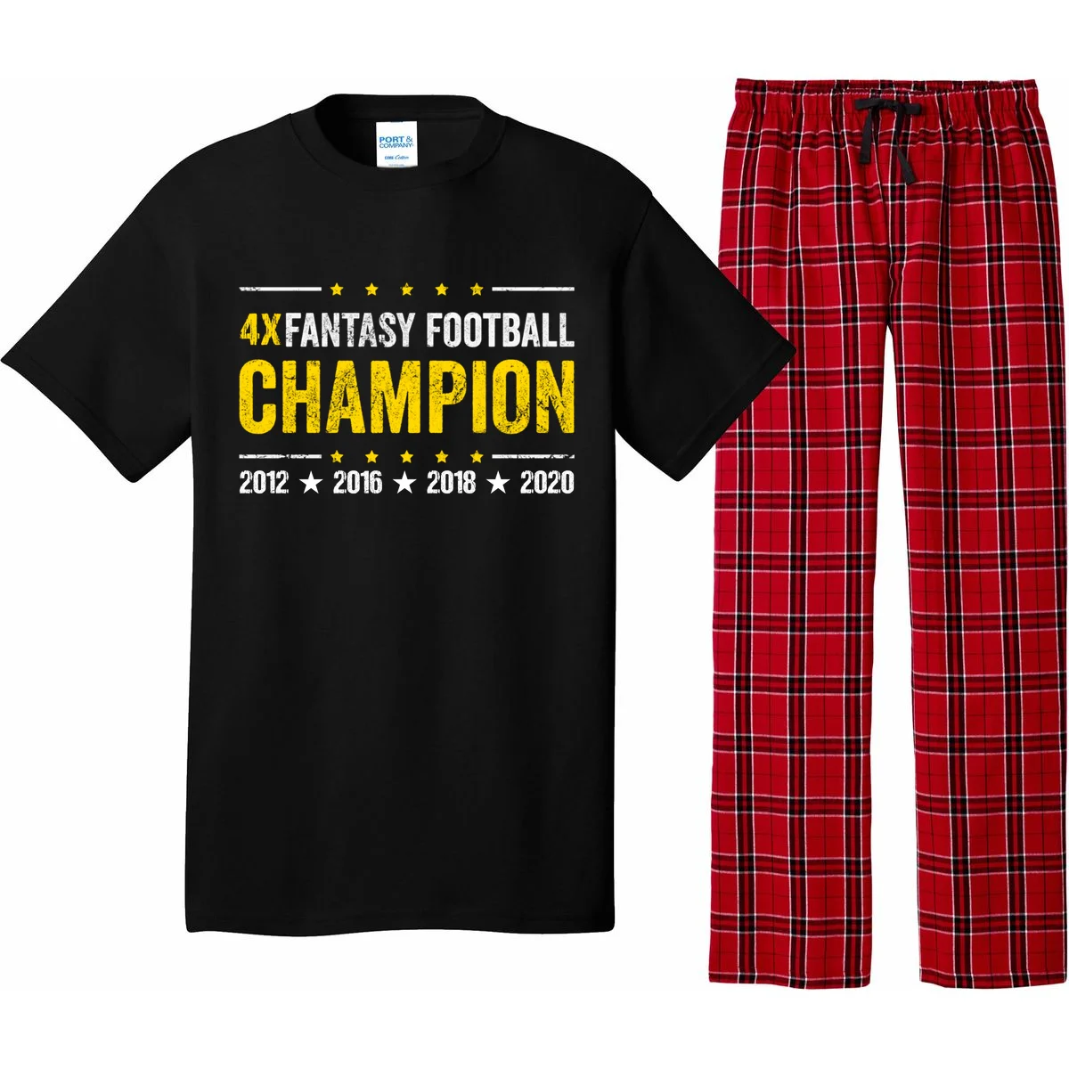 Personalized Fantasy Football Champion Custom Year Pajama Set - Front