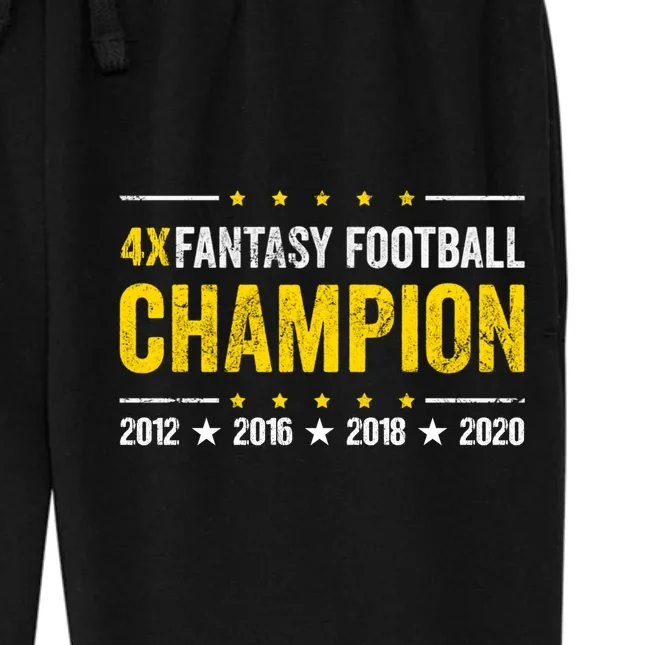 Personalized Fantasy Football Champion Custom Year Women's Fleece Sweatpants - Front - Close-up