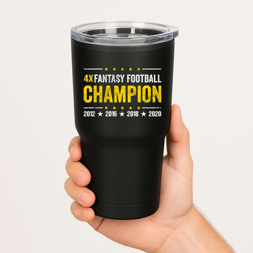 Personalized Fantasy Football Champion Custom Year 20oz Tumbler - Front 1