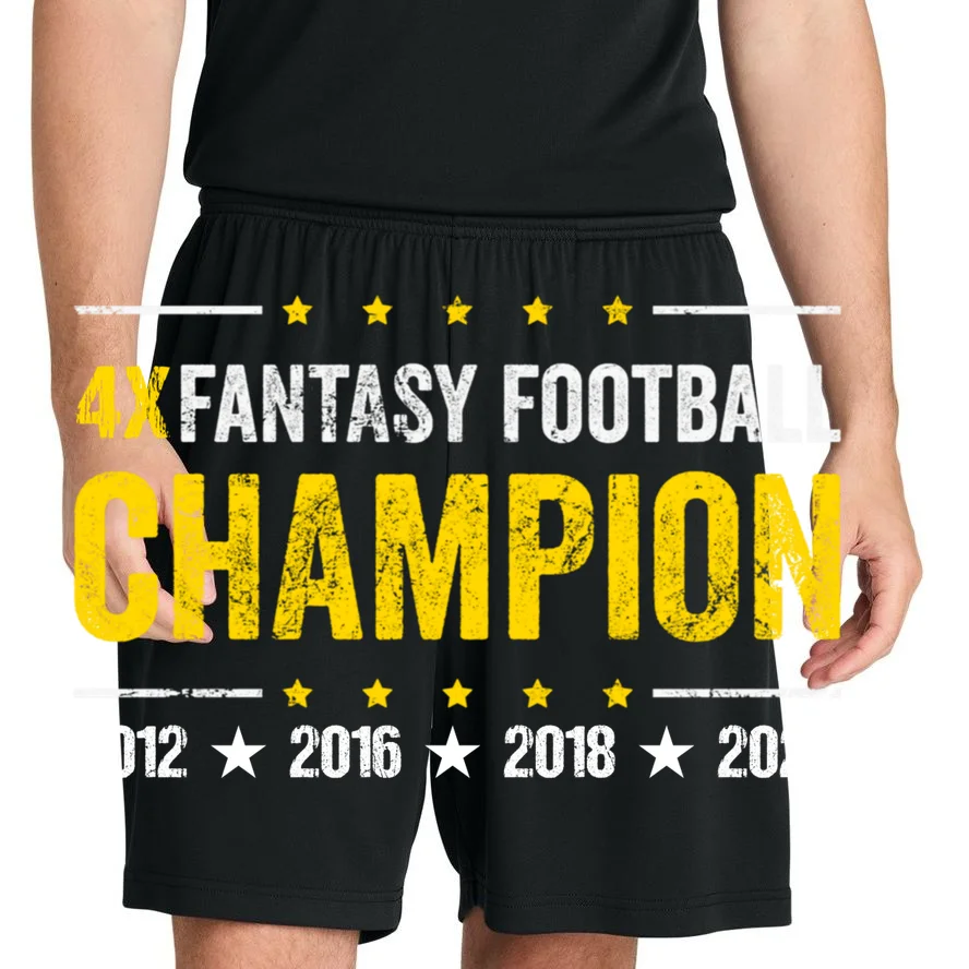 Personalized Fantasy Football Champion Custom Year Men's Shorts - Front 1