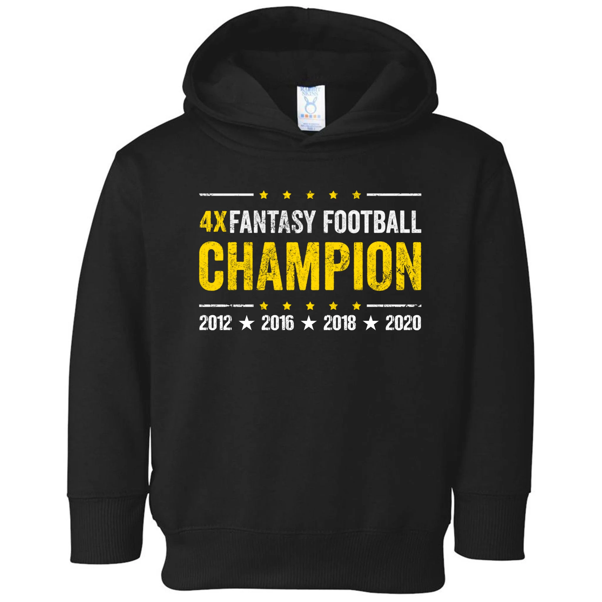 Personalized Fantasy Football Champion Custom Year Toddler Hoodie - Front