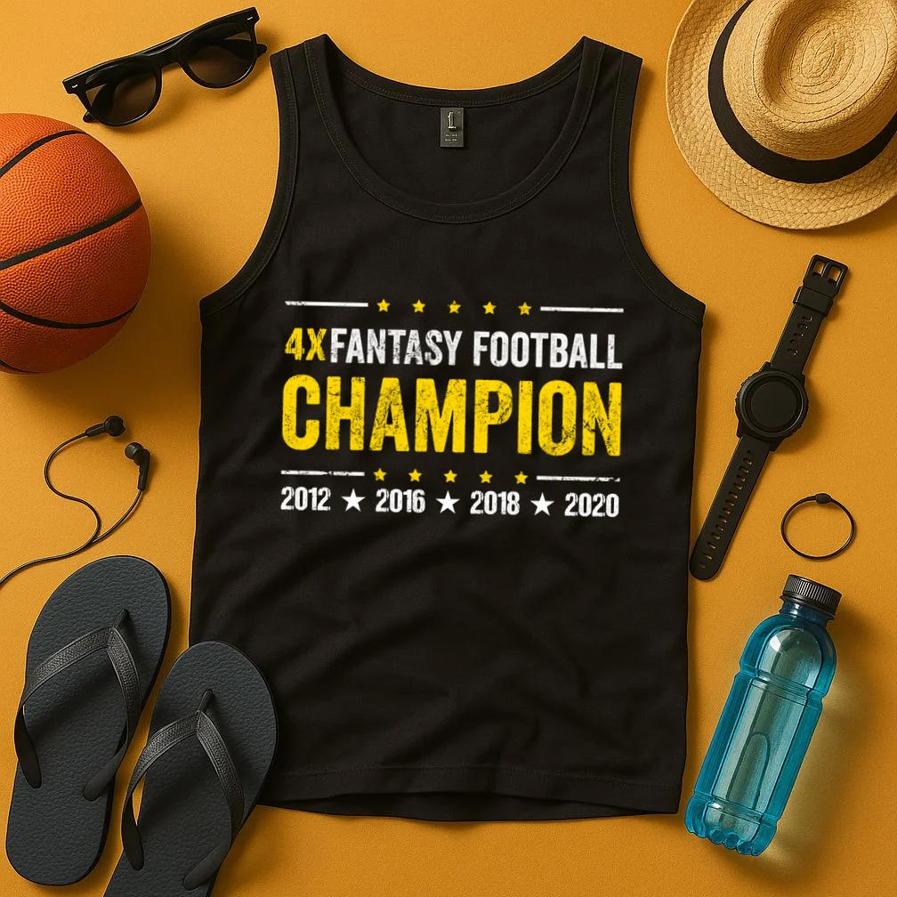 Personalized Fantasy Football Champion Custom Year Tank Top - Front 3
